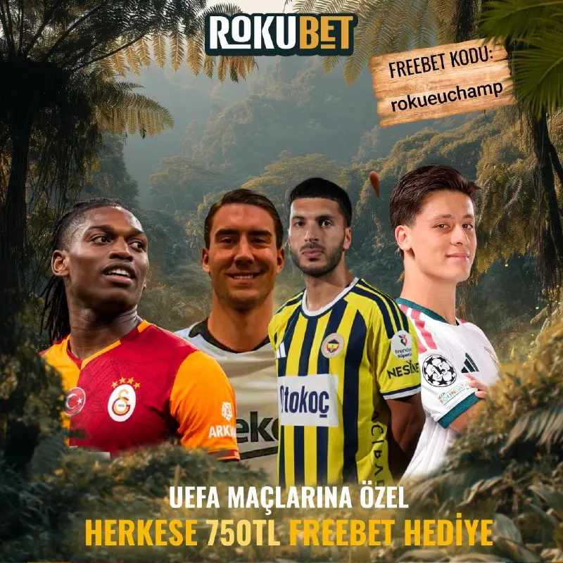 Rokubet Telegram: UEFA MAÇLARIN ÖZEL 750 TL FREEBET ROKUDAN 🔥 💸 Freebet Miktarı: 750 TL 📈 Minimum…