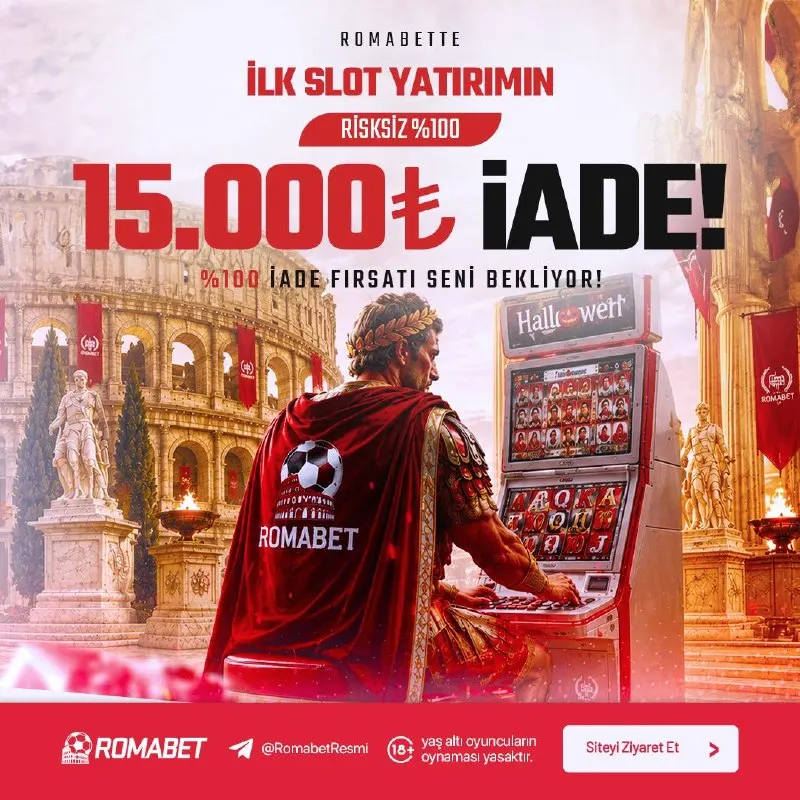 Romabet Telegram: 🎉 YENİ ÜYELERE ÖZEL %100 15.000 TL İADE HOŞ GELDİN BONUSU! 📌 Kampanya…