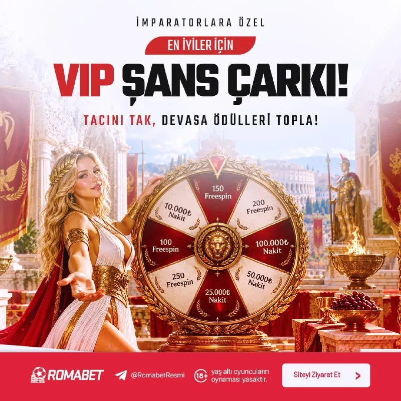 Romabet Telegram: ✍️✍️✍️✍️✍️✍️ VIP ŞANS ÇARKI İLE BÜYÜK KAZANÇ! ❔ Nasıl Katılırsın? Minimum 5.000…