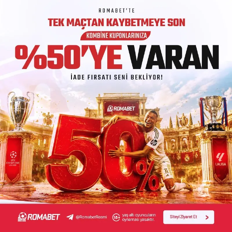 Romabet Telegram: Tek Maçtan Kaybetmeye Son! Romabet’te %50’ye Varan İade Fırsatı ⚡Kampanya…