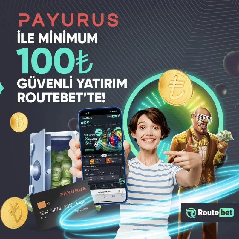 Routebet Telegram: 🔛 PAYURUS - ROUTEBET'TE! ✅ 💵 YATIRIMLARDA SINIR YOK! ✅ MİNİMUM 100₺ YATIRIM…