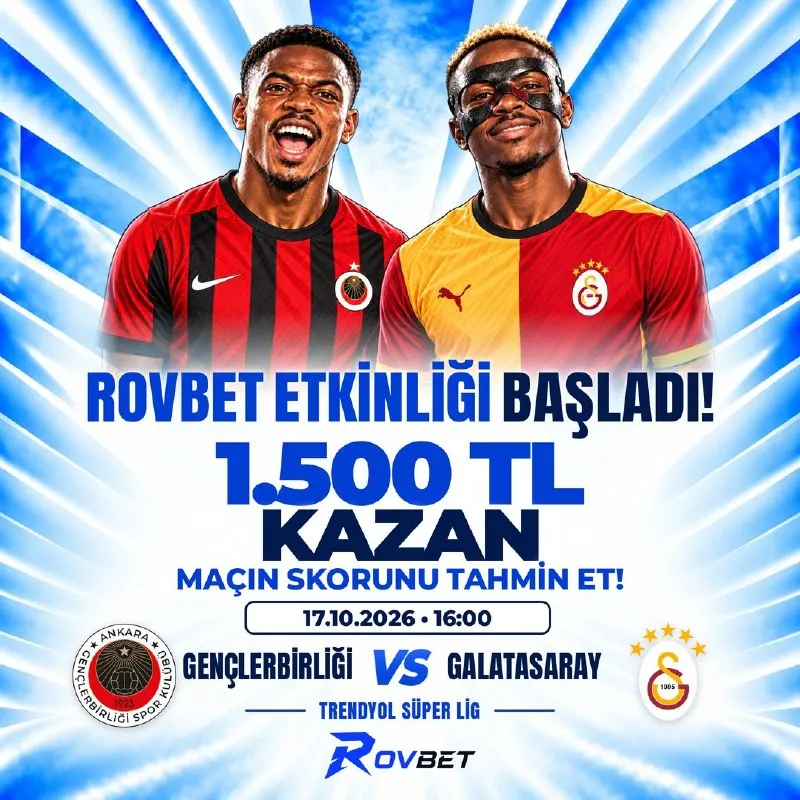 Rovbet Telegram: 🔥ROVBET'TEN YENİ TAHMİN ETKİNLİĞİ BAŞLADI! 🔥 RovBet üyelerimize özel yeni bir…