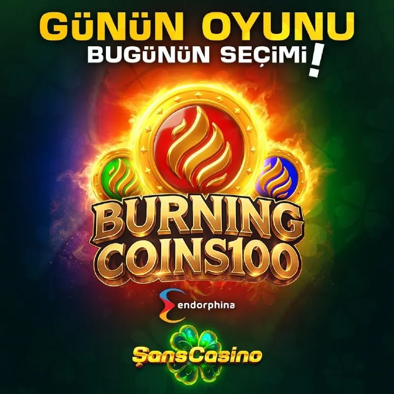 Şanscasino Telegram: 🔥GÜNÜN OYUNU: BURNING COINS 100 Klasik slotların sevilen atmosferi Burning…