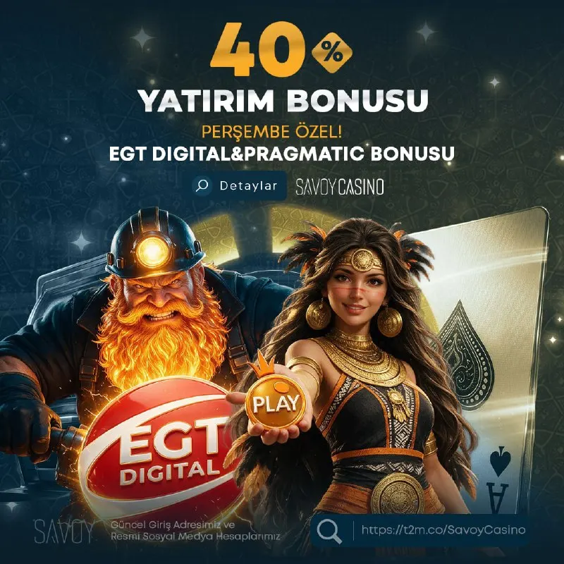 Savoy Casino Telegram: 🔠🅰🔠🔠🔠 🔠🅰🔠🔠🔠🔠 ❤️PERŞEMBE BONUS SAATİ BAŞLADI!❤️ 🔣4️⃣0️⃣Yatırım Avantajı Seni…