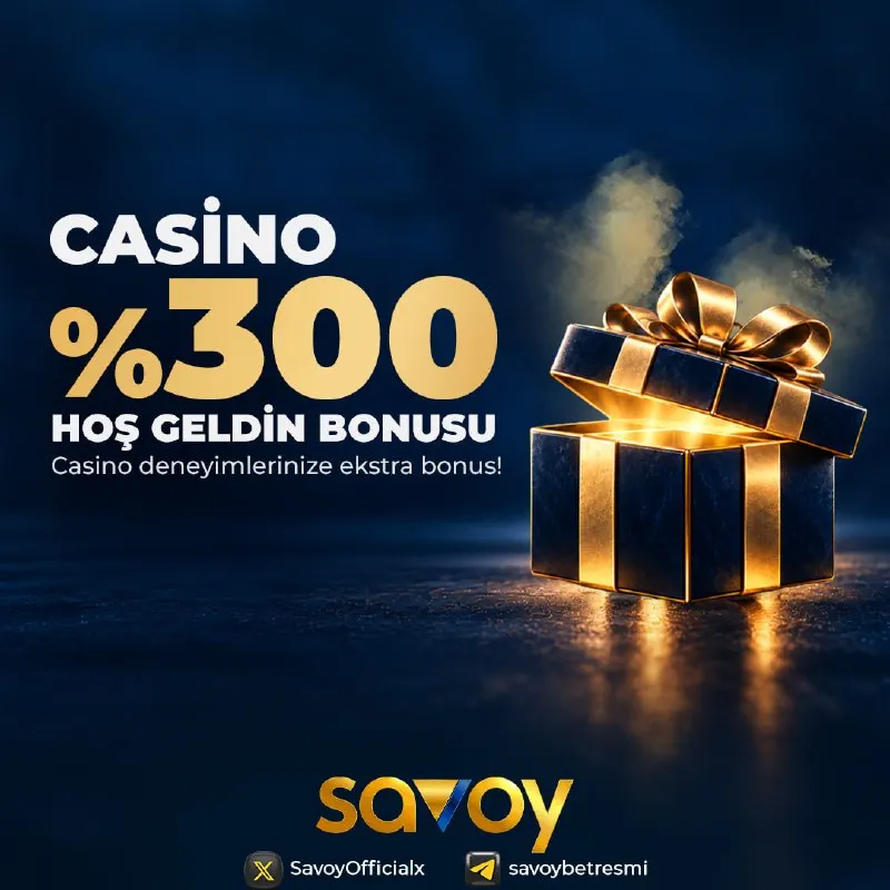 Savoybetting Telegram: 💣 Savoy'dan %300 Slot Hoş Geldin Bonusu! 💣 💯 İlk Yatırımına %300 Bonus ile…