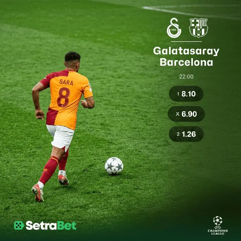 Setrabet Telegram: 🟢 GERİ SAYIM BAŞLADI! 🔥Galatasaray 🆚 Barcelona🔥 👉 Bu karşılaşmaya Setrabet’te…