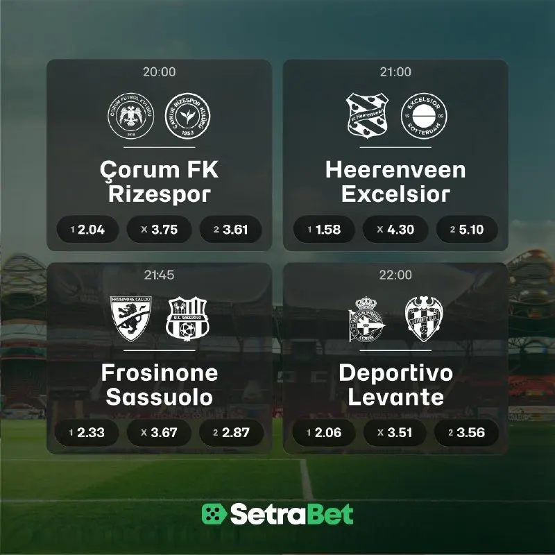 Setrabet Telegram: ⚽️Bugün hangi takımlar kozlarını paylaşacak? Merak ettiğin karşılaşmaları…