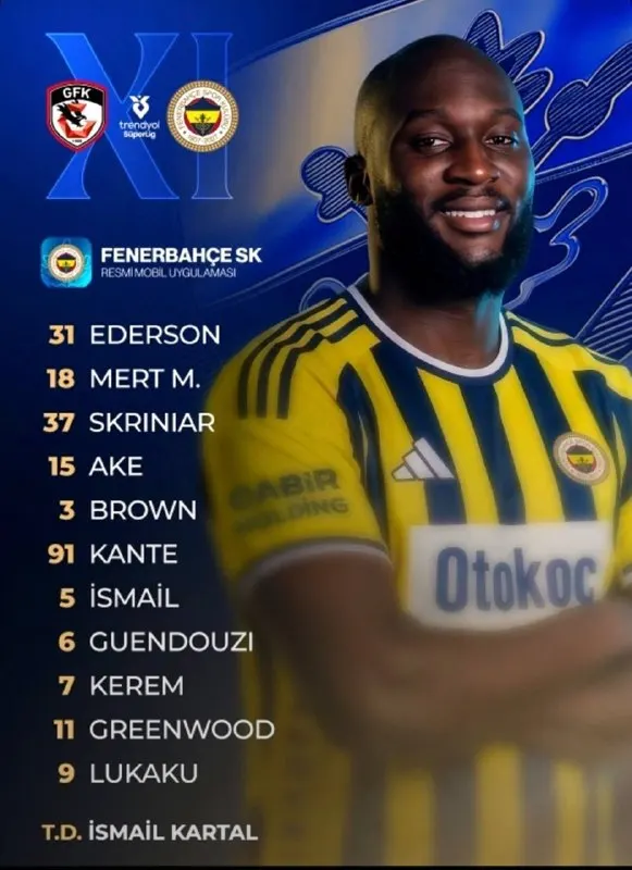 Siyahbet Telegram: 🚨 Fenerbahçe'nin Gaziantep FK maçı ilk 11'i belli oldu.