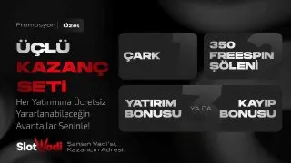 Slot Vadi Telegram: ÜÇLÜ KAZANÇ SETİ ✨ ÇARK ✨ 350 FREESPİN ŞÖLENİ ✨ YATIRIM BONUSU ya da KAYIP…