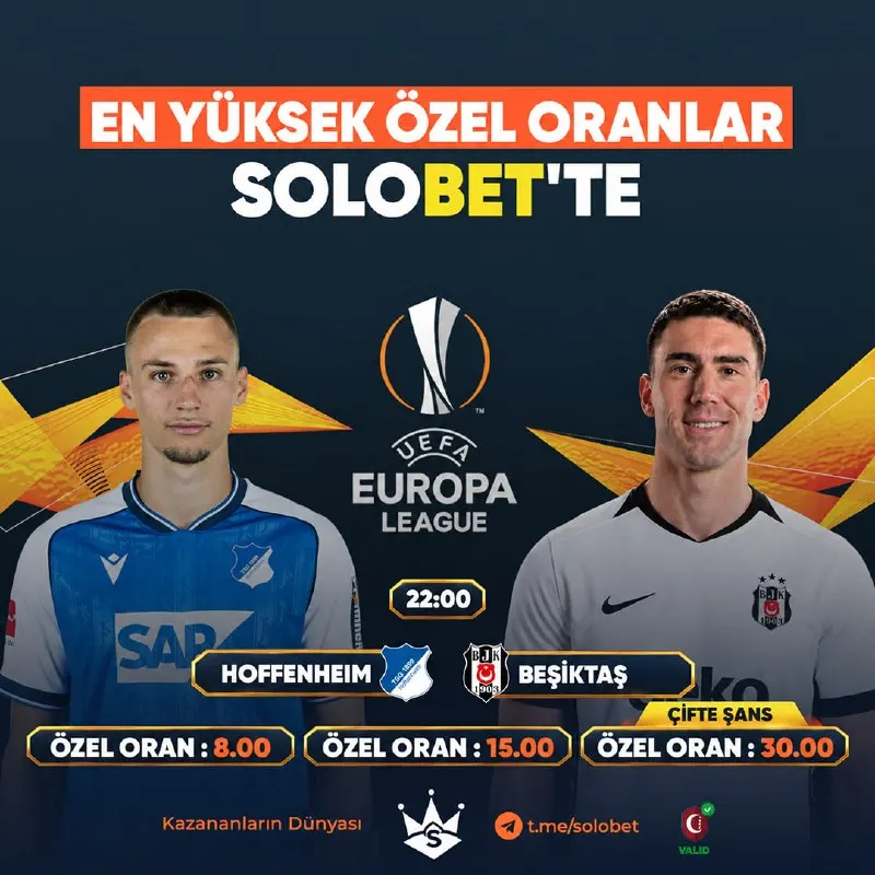 Solobet Telegram: 📙 Çifte Şanslı Özel Oran ile Kazanma Şansını İkiye Katlayan Oranları…