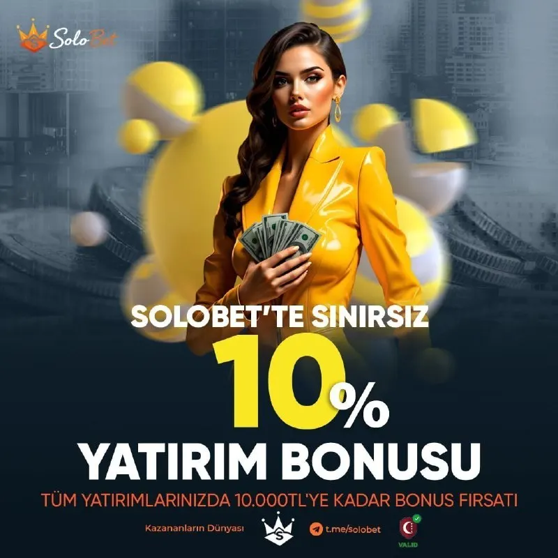 Solobet Telegram: ㅤ🎰🎰🎰🎰🎰🎰🎰🎰🎰🎰 🎰 SOLOBET İLE YATIRIMLARINIZ ARTIK DAHA KAZANÇLI 💰 %10 YATIRIM…
