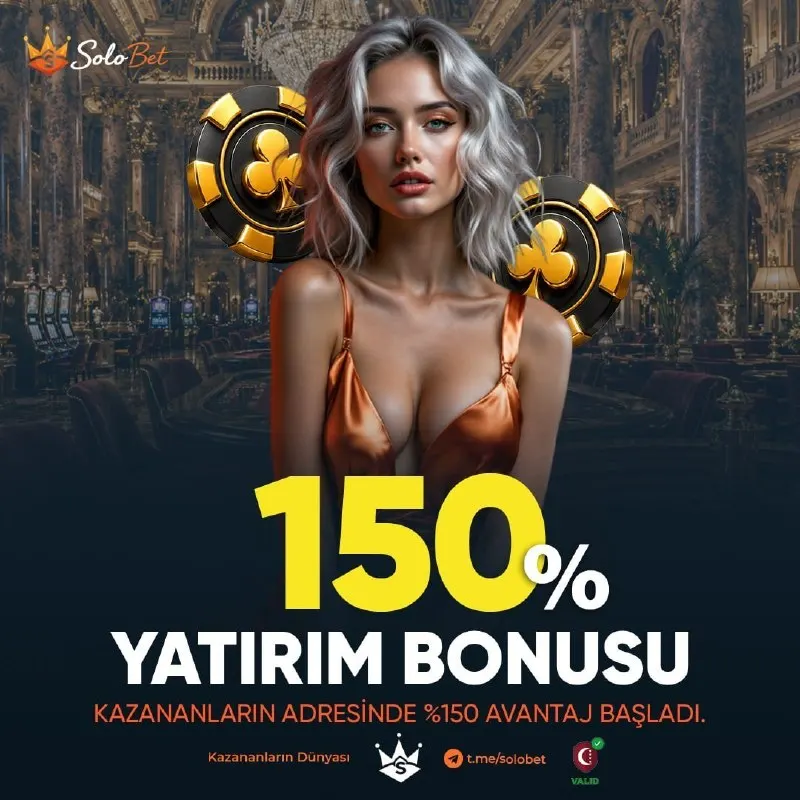Solobet Telegram: 🎰 %150 TÜM ALANLARDA GEÇERLİ İLK YATIRIM BONUSU ➡️ Kod: ILKADIM150 🔥 Tüm…