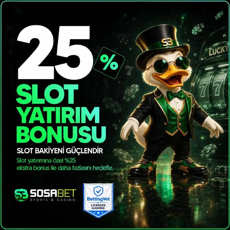 Sosabet Telegram: 🎰 Sosabet’te slot keyfini avantajla büyütmenin tam zamanı! 💸 Yatırımına özel…