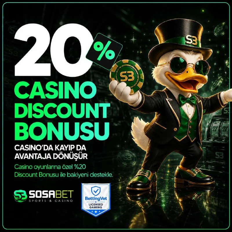 Sosabet Telegram: 🎰 Kaybettim diye düşünme, Sosabet yanında! 💚 Casino oyunlarında oluşan…