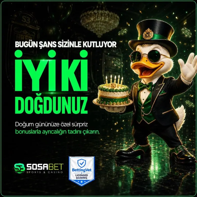 Sosabet Telegram: 🎁 Doğum günün Sosabet’te daha özel! 🎊 Sana özel doğum günü bonusunu al…