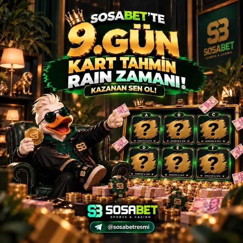 Sosabet Telegram: 💸 Sosabet’te 9. Gün Kart Tahmin Rain zamanı! 🃏 Sosabet simgesinin hangi kartın…