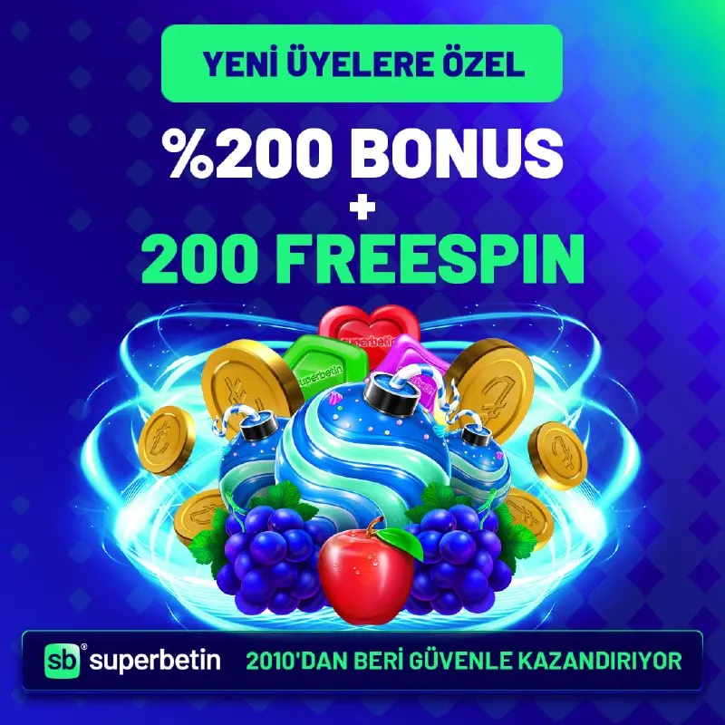 Süperbetin Telegram: 🎰🔥 SUPERBETİN’DE İLK YATIRIMA ÖZEL BONUS PAKETİ! 🔥🎰 💰 İlk yatırımını yap, %200…