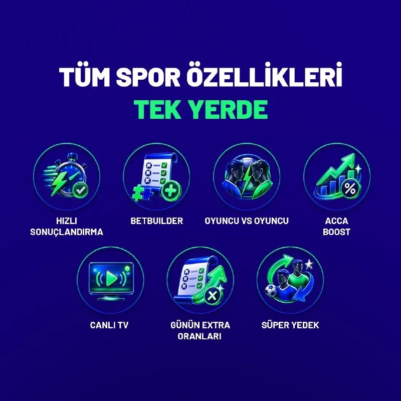 Süperbetin Telegram: ⚽️ TÜM SPOR ÖZELLİKLERİ TEK YERDE SUPERBETİN’DE! ⚡️ Hızlı Sonuçlandırma 🧩 Bet…