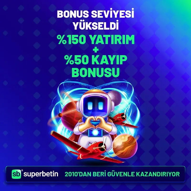 Süperbetin Telegram: ⭐️ CRASH OYUNLARINDA BONUSLAR KATLANDI SUPERBETİN’DE! 😄 İlk yatırımınızla %150…
