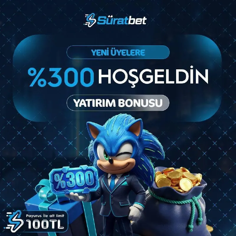 Süratbet Telegram: 💙💙💙💙💙💙💙💙💙 💫 İlk 3 yatırıma özel %300 Hoşgeldin Bonusu ile kazancını katla ✅ İlk…