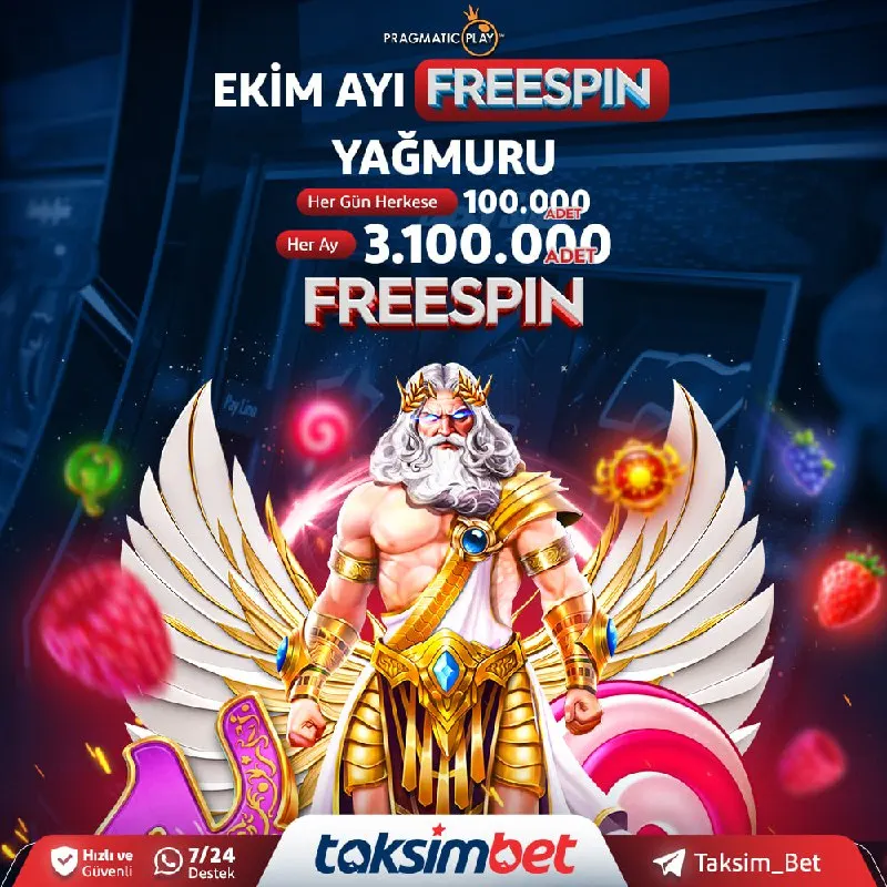Taksimbet Telegram: ⛈ TaksimBet & Pragmatic Play Ortaklığıyla Ekim Ayı Freespin Yağmuru Başladı ‼️…