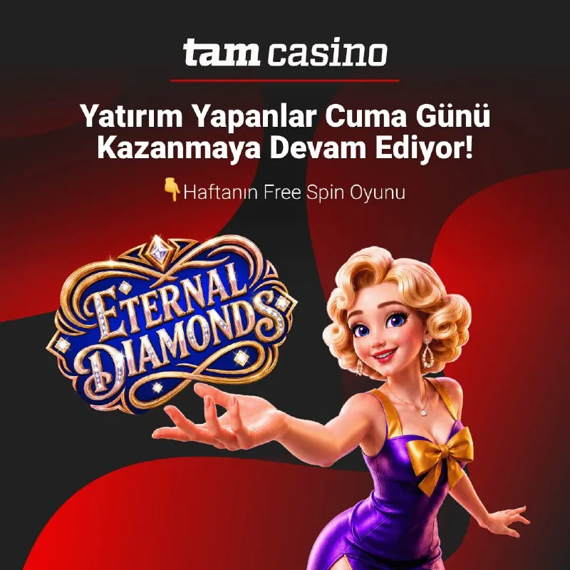TamCasino Telegram: 💸 Bu haftaki aktif üyelerimize özel free spinler Eternal Diamonds oyununa…