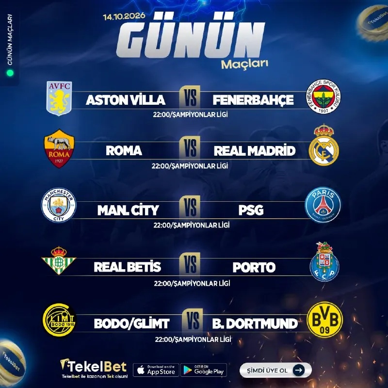 Tekelbet Telegram: ⚽️🔥 ŞAMPİYONLAR LİGİ HEYECANI TEKELBET'TE! 🏆 ⚡️⚡️⚡️⚡️⚡️⚡️⚡️⚡️⚡️⚡️ 📅 14 EKİM…