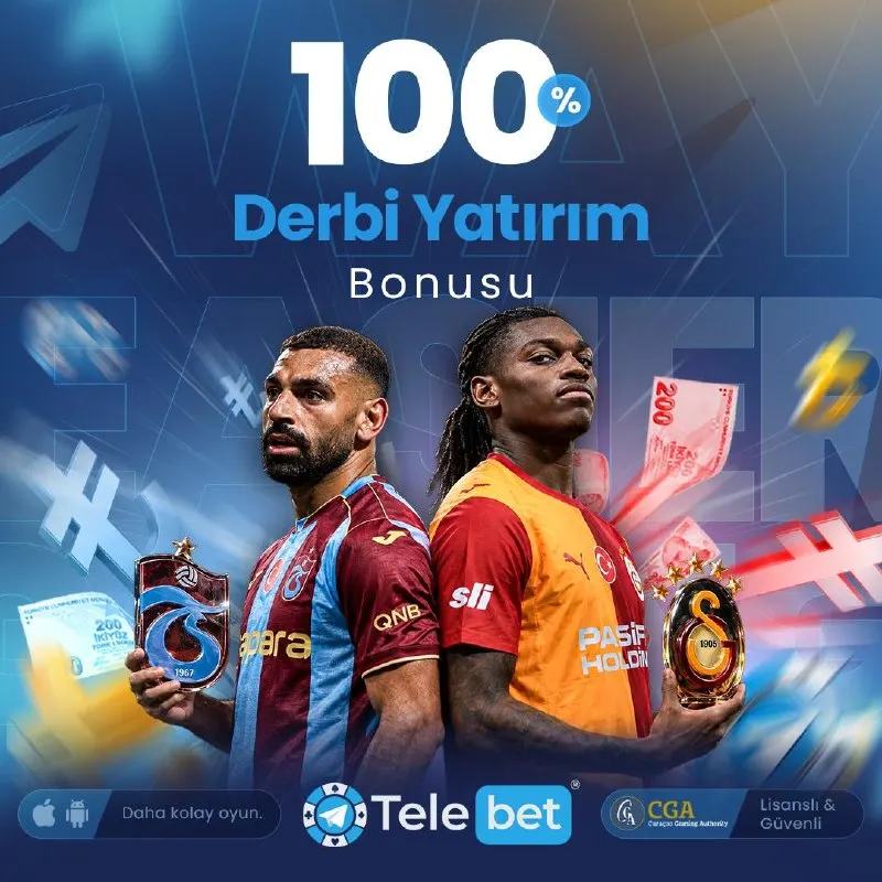 Telebet Telegram: 💫 DERBİ GECESİ TELEBET’TE! ⚽️ Trabzonspor 🆚️ Galatasaray 🏟️ Dev mücadeleye özel…