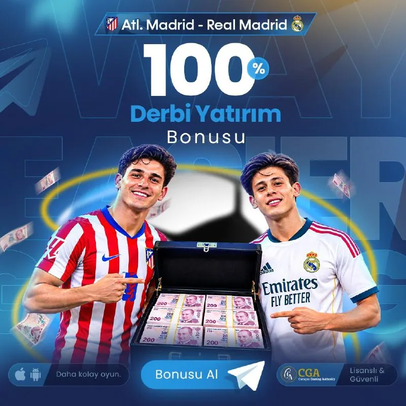Telebet Telegram: 💫 DERBİ GECESİ TELEBET’TE! ⚽️ Atl.Madrid 🆚️ Real Madrid 🏟️ Dev mücadeleye özel…