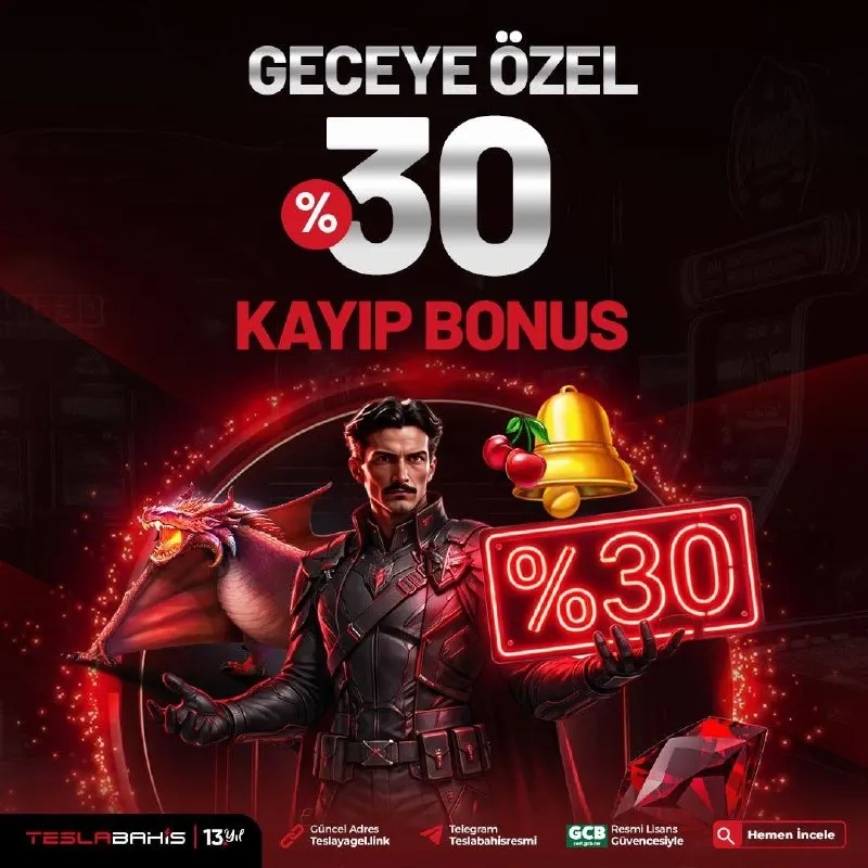 Tesla Bahis Telegram: 🌙✨GECE BİTER, AVANTAJ BAŞLAR! %30 KAYIP BONUSU ✨🌙 Gece yaşanan kayıplara özel…