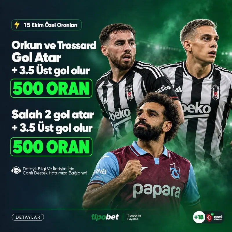 Tipobet Telegram: 💰 15 EKİM ÖZEL ORAN KUPONLARI ⚽️Maçlar 2.5 Üst Olur 💰 ÖZEL ORAN: 10.00 ➖➖➖➖➖…