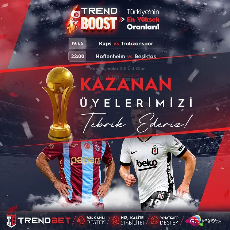Trendbet Telegram: 💲 TrendBet İle Kazanmak İşte Bu Kadar Kolay❗️ 👏 TAM 4.00 Oranlı Günün Kombinesi…