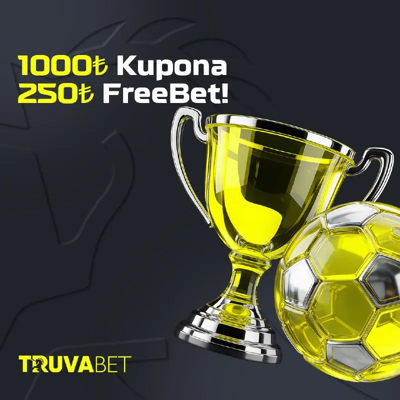 Truvabet Telegram: ⚽️ #Truva'da Tek Kupon, Çifte Kazanç! 💰 1000₺ kupon yap → 250₺ Freebet senin!…