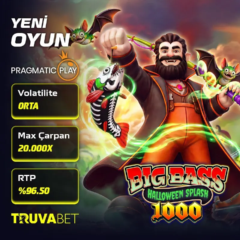 Truvabet Telegram: ⚡️ Pragmatic Play'den Yeni Oyun: Big Bass Halloween Splash 1000 💰 Halloween…