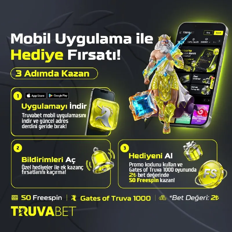 Truvabet Telegram: 🎁 #Truva ailesine özel mobil uygulama hediyesi başladı! 1. Uygulamayı indir…