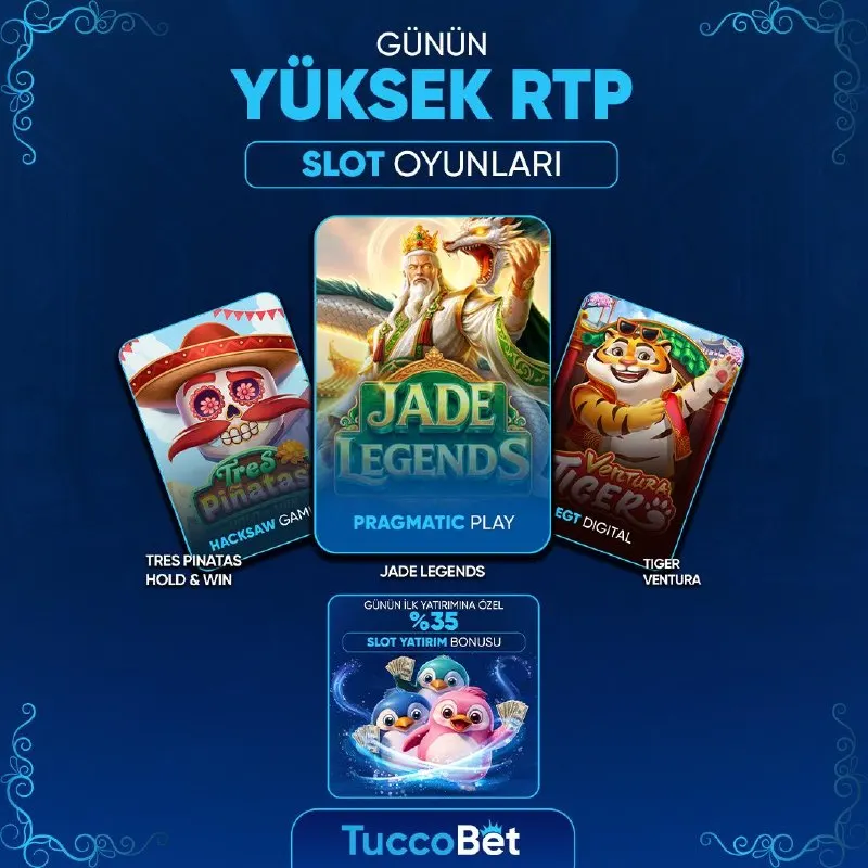 Tuccobet Telegram: 📣 #TUCCOBET'TE GÜNÜN YÜKSEK RTP'Lİ OYUNLARI İLE KASALAR KATLANIYOR! 😄…