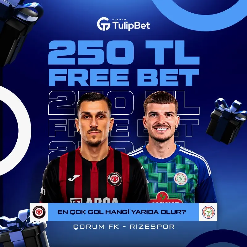 Tulipbet Telegram: ☝TULİP İLE 250 TL FREEBET SADECE BİR TIK UZAĞINDA ☝ 🇹🇷 ÇORUM FK 🆚 RİZESPOR 🇹🇷 ❓…