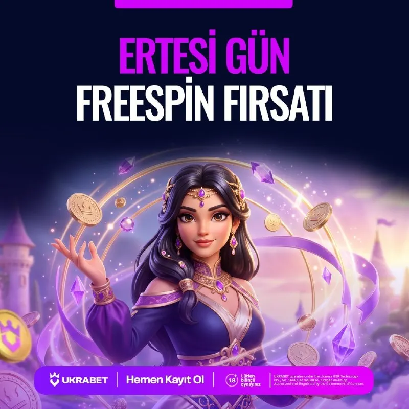 Ukrabet Telegram: 😀 ERTESİ GÜN FREESPİN FIRSATI! 😀 🤒 Bugün yatırımını yap, yarının Freespin…