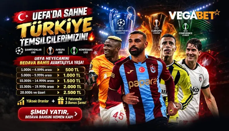 Vegabet Telegram: 🇪🇺🏆🇪🇺UEFA ÖZEL BEDAVA BAHİS!💸 👛YATIR ➤ KAZAN🪙 👛1.000₺ – 4.999₺ ➤ 500 TL🪙…