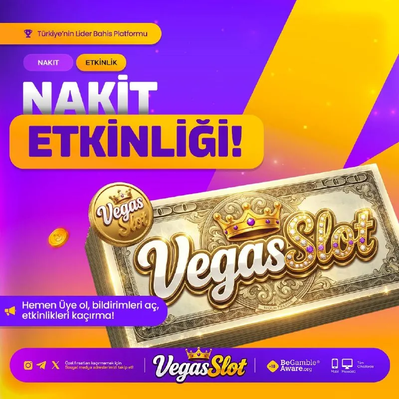Vegasslot Telegram: 🤑 500₺ NAKİT KOD GELDİ 👉KOD: M1K4P9 ⌨️ TIKLA KODU KULLAN Şartlar: 🟡Spor hariç…