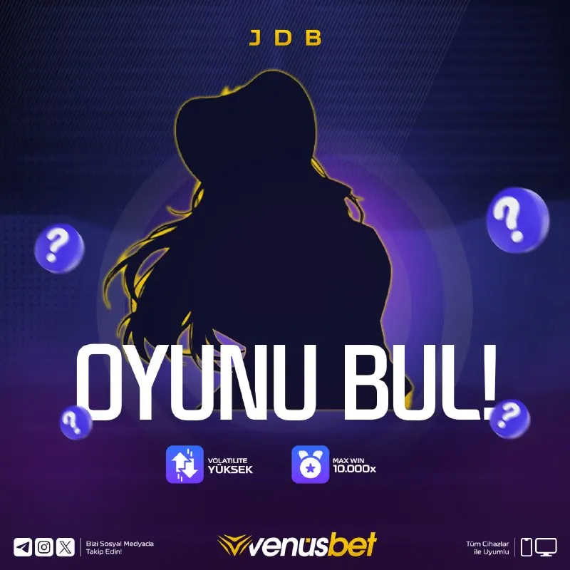 Venüsbet Telegram: 🎆 Ödül dolu bilmece vakti #Venus’te seni bekliyor! ❓ Görseldeki oyun…