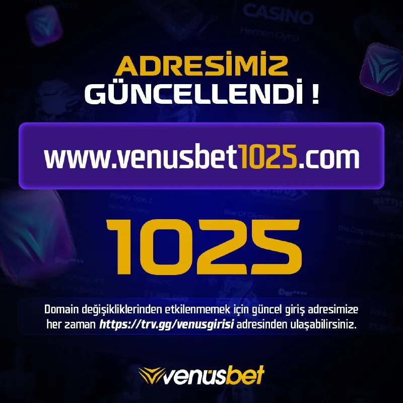 Venüsbet Telegram: 😵‍💫 Giriş Adresimiz Güncellenmiştir! - www.venusbet1025.com ✅ Güncel adres…