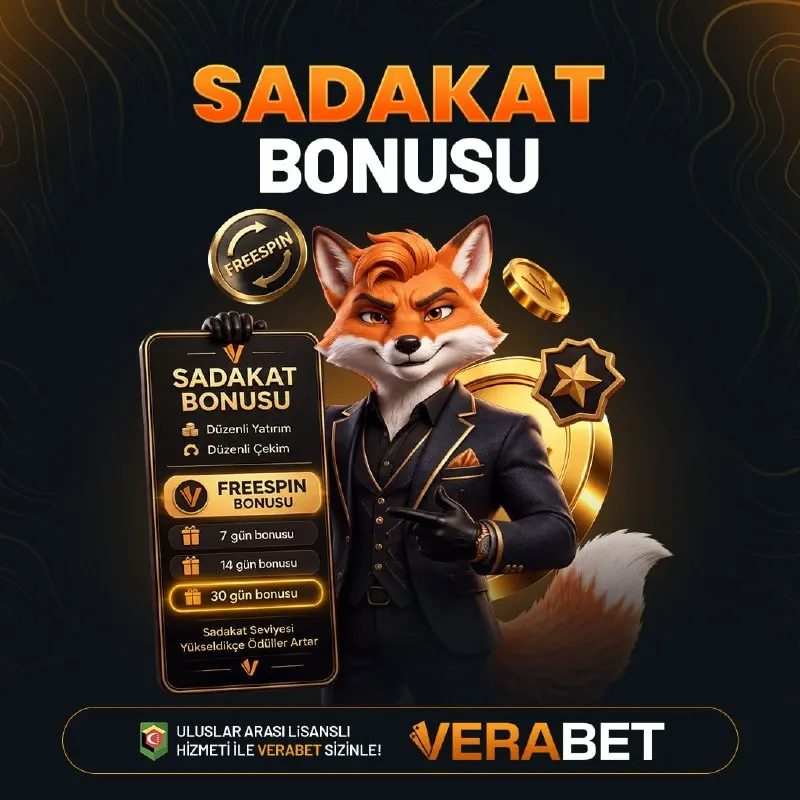 Verabet Telegram: 🎁 SADAKAT BONUSU VERABET’TE! Yatırım ve çekim işlemlerini düzenli gerçekleştir…
