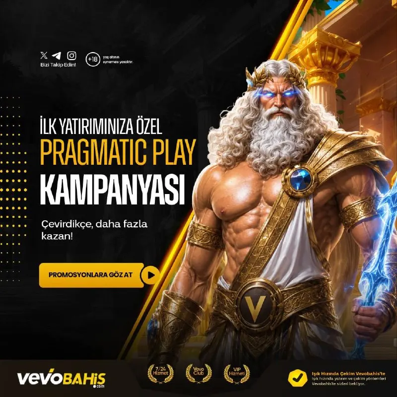 Vevobahis Telegram: İLK YATIRIMA ÖZEL PRAGMATIC FREESPIN FIRSATI! 🚀 VevoBahis'e üye ol, ilk…