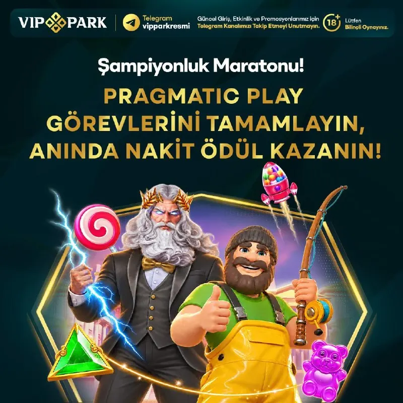 Vippark Telegram: 🏆 Şampiyonluk Maratonu Devam Ediyor! 🔥 Pragmatic Play görevlerini tamamlayın…