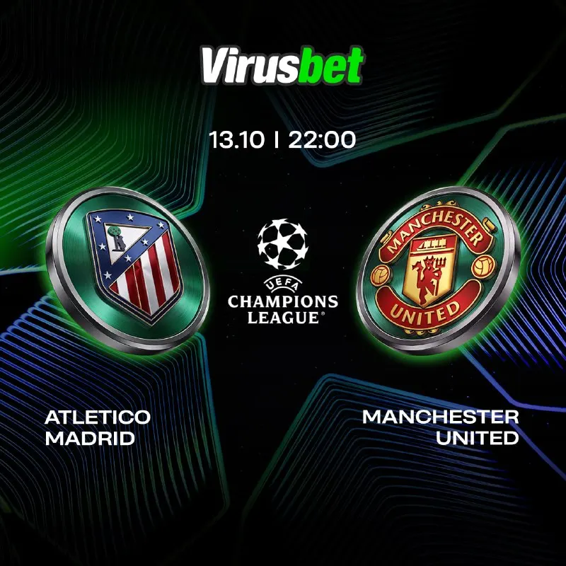 Virüsbet Telegram: ✌️✌️✌️✌️✌️✌️✌️ 🇪🇸 ATLETICO MADRID - MANCHESTER UNITED 🇬🇧 ⚽️ 13.10 | 22:00 🏆…