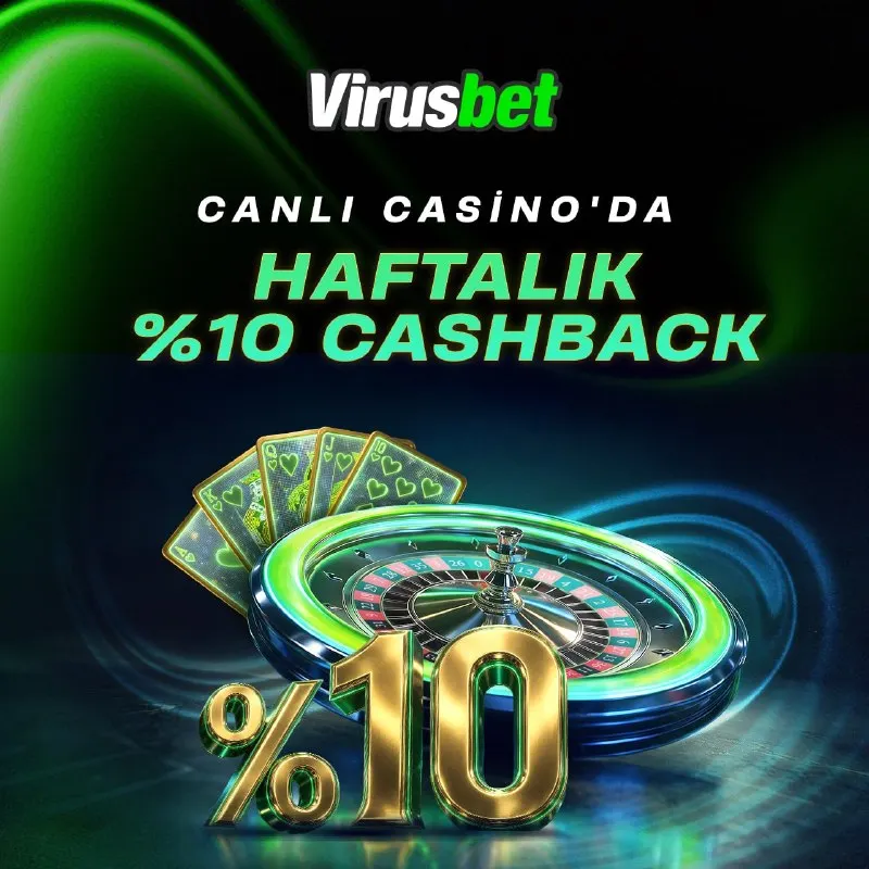 Virüsbet Telegram: 😘 Canlı Casino'da Haftalık SABIT %10 Cashback! ✅ VİRUSBET Türkiye Canlı…