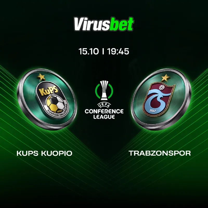 Virüsbet Telegram: ✌️✌️✌️✌️✌️✌️✌️ 🇫🇮 KUPS KUOPIO - TRABZONSPOR 🇹🇷 ⚽️ 15.10 | 19:45 🏆 UEFA…