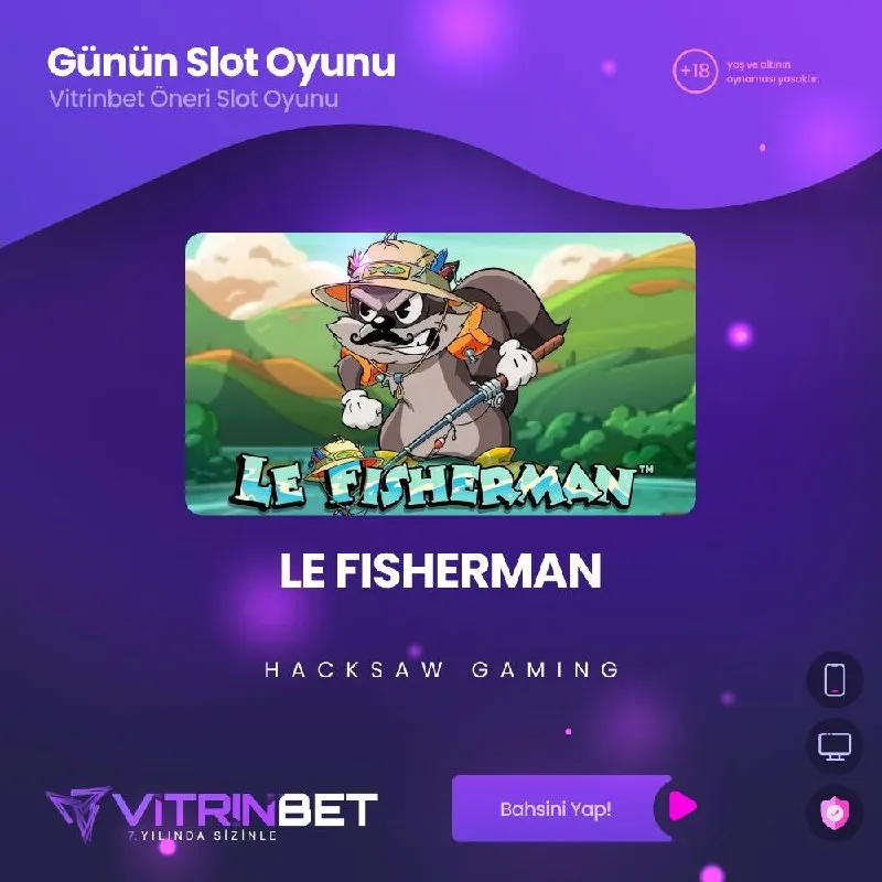 Vitrinbet Telegram: 🎰 GÜNÜN SLOT OYUNU: LE FISHERMAN 🎰 Suların en karizmatik balıkçısıyla oltanı…