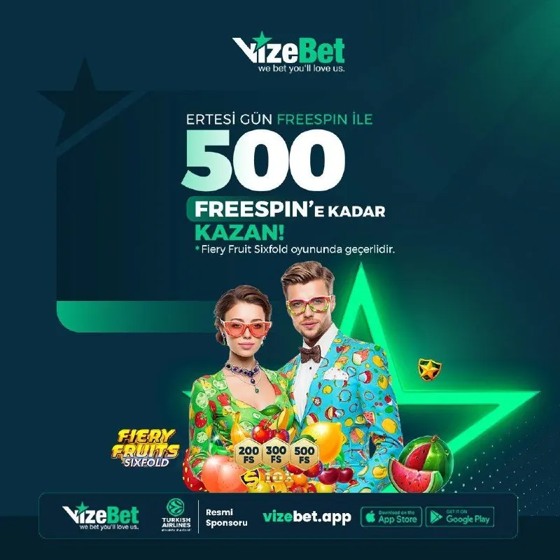 Vizebet Telegram: 🎰 Ertesi Gün FreeSpin Promomuz Yenilendi! 💰Yapacağınız yatırımlarda ertesi gün…